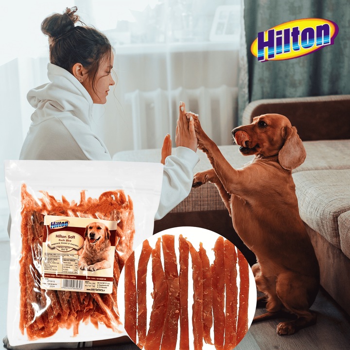 Przysmak dla psa miękkie paski z kaczki HILTON 500G