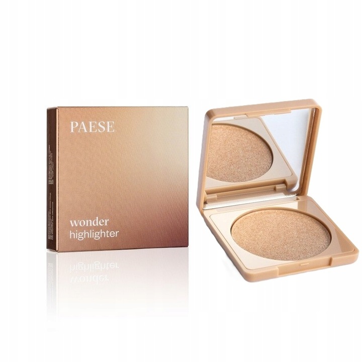 Paese Wonder Glow Highlighter Rozświetlacz Prasowany Złoty Szampański