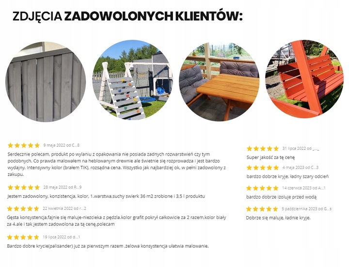 TRWAŁY IMPREGNAT / FARBA DO DREWNA OGRODOWEGO 20 KOLORÓW M&M Z WOSKAMI