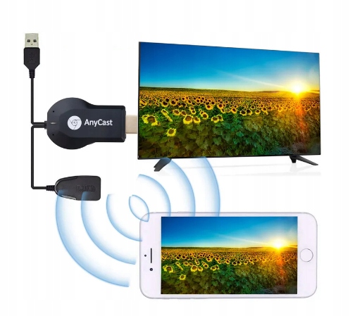 ADAPTER DO TELEWIZORA STREAMING DONGLE SMART HDMI WIFI DLNA ANYCAST AIRPLAY