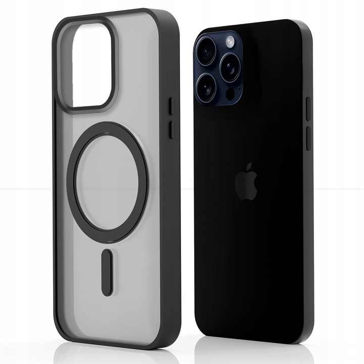 Etui Magsafe Do Apple iPhone 13 Pro Max (Czarne Matowe, Wzmacniane) +Szkło