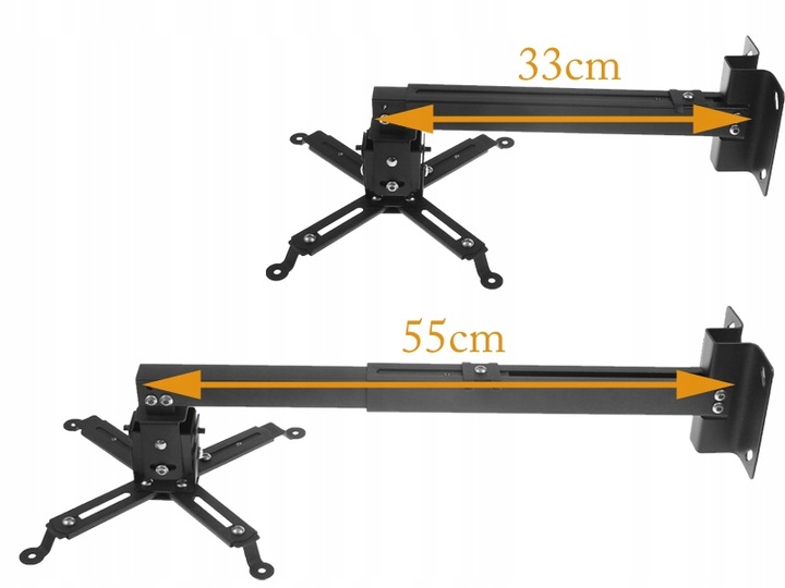 UCHWYT WIESZAK DO PROJEKTORA RZUTNIKA 3W1 SUFITOWY ŚCIENNY TELESKOPOWY