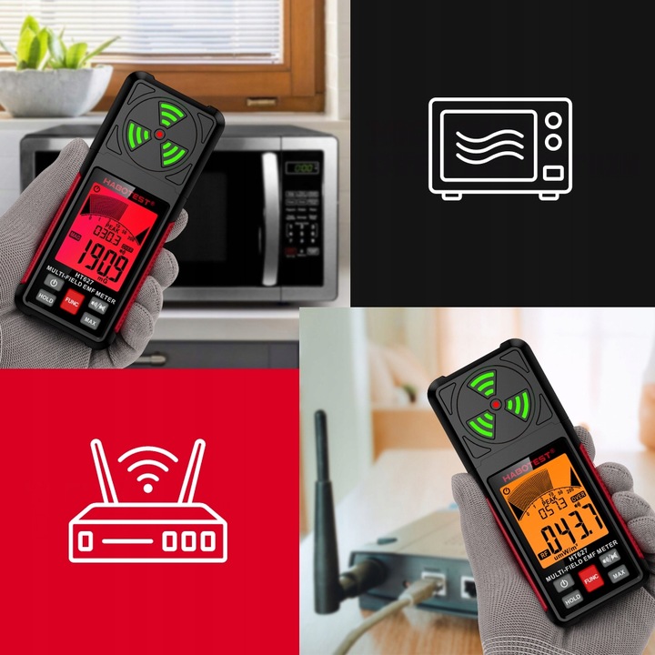 MIERNIK POLA ELEKTROMAGNETYCZNEGO EMF TESTER FAL RADIOWYCH HABOTEST HT627