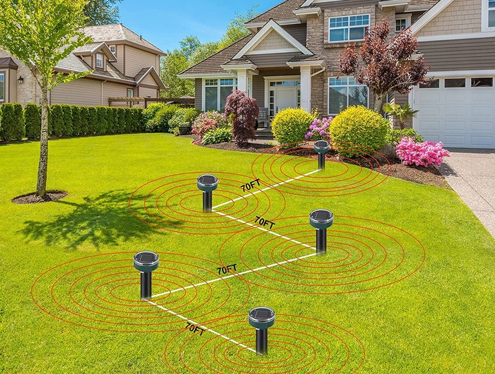 4x SILNY ODSTRASZACZ SOLARNY KRETÓW NORNIC GRYZONI NA KRETY NORNICE