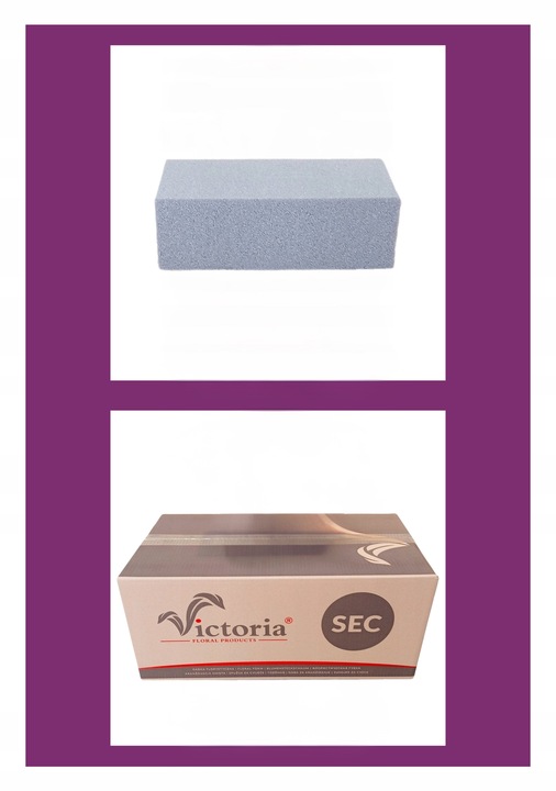 GĄBKA FLORYSTYCZNA VICTORIA SUCHA SZTUCZNE KWIATY KARTON OZDOBA MOCNA