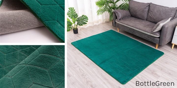 Dywan Rabbit 3D pluszowy miękki jedwabisty futro królika 120x170