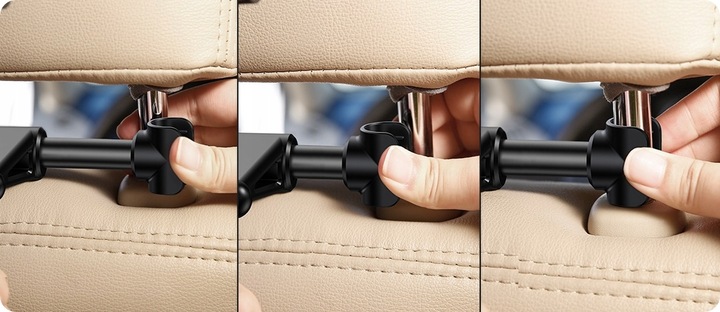 SOLIDNY UCHWYT SAMOCHODOWY BASEUS DO AUTA NA ZAGŁÓWEK TABLET TELEFON DO 13"