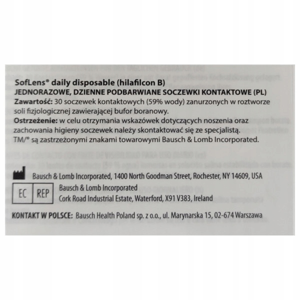 Soczewki Soflens Daily Disposable 30 sztuk