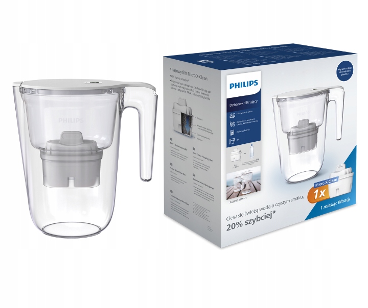 Dzbanek filtrujący Philips AWP2937WHT/58 + Wkład AWP213/10 12 szt.