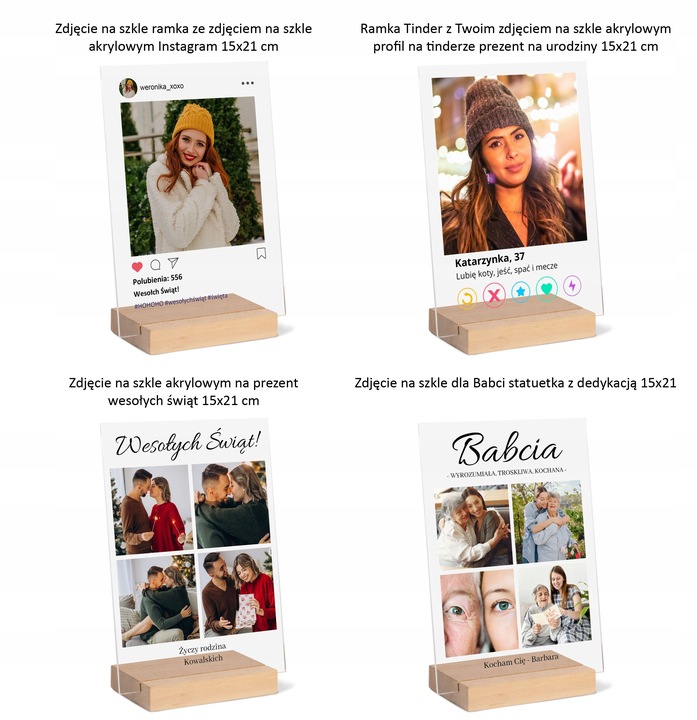 Podziękowanie prezent dla rodziców na ślub Wasze zdjęcie na szkle w 1 dzień