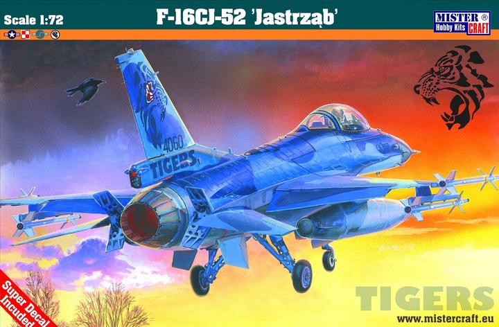 Myśliwiec F-16 Polski JASTRZĄB Model samolotu do sklejania + FARBY, KLEJ