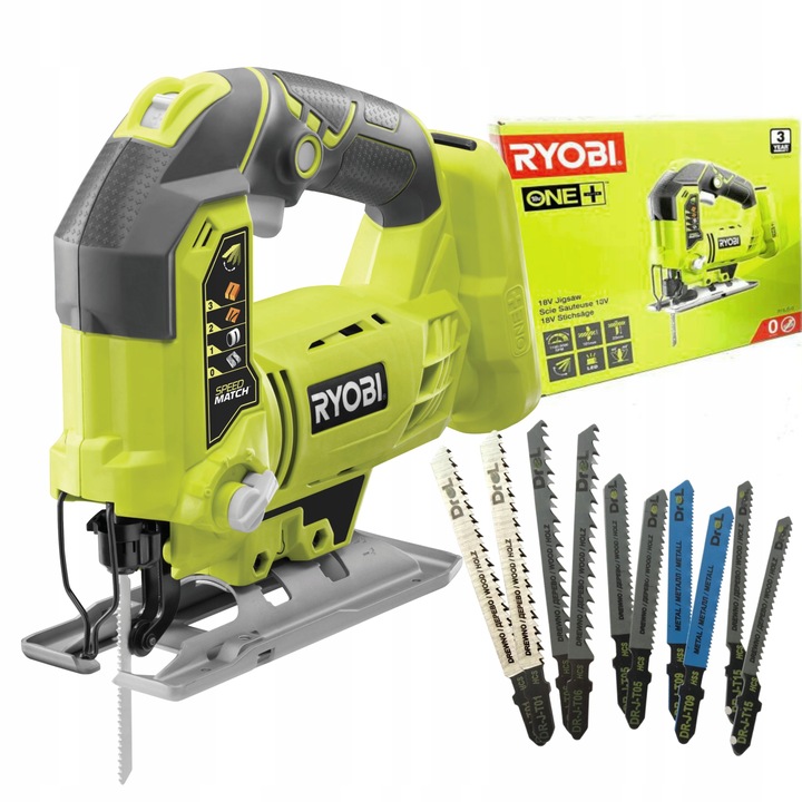RYOBI WYRZYNARKA AKUMULATOROWA RYOBI R18JS-0 + 10 BRZESZCZOTÓW CHWYT