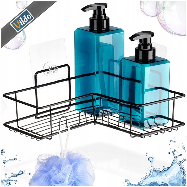 Półka ŁAZIENKOWA przyklejana samoprzylepna pod prysznic kosmetyki akcesoria