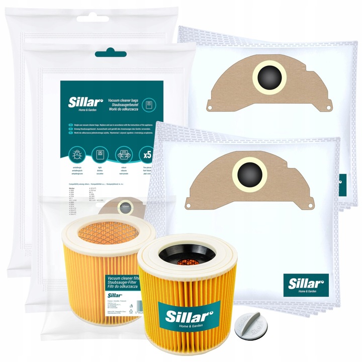 Worki Sillar do Kärcher A2004 MV2 WD2 WD2.200 SE 2001 3001 10szt +