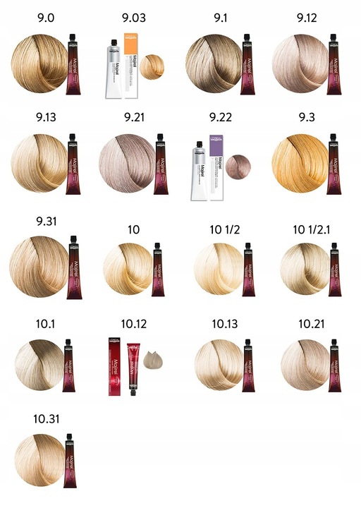 LOREAL MAJIREL FARBA DO WŁOSÓW 50ML CAŁA PALETA