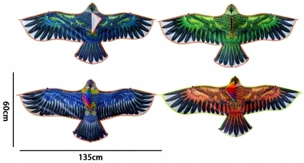 DUŻY LATAWIEC XXL ODSTRASZACZ PTAK ORZEŁ JASTRZĄB 140cm linka PREZENT