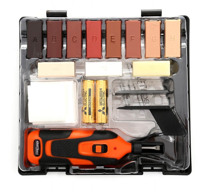 Zestaw do naprawy paneli mebli wosk naprawczy KD981