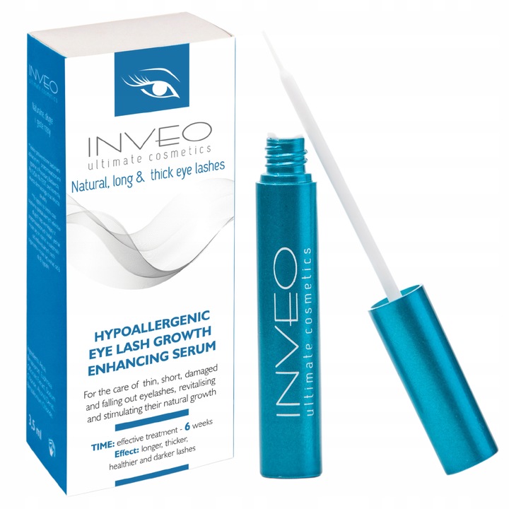 Odżywka do rzęs, serum do rzęs przyśpieszające wzrost long lashes z INVEO