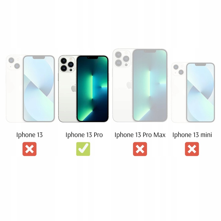 Etui I&G do iPhone 13 PRO | CLEAR Case Przezroczyste MOCNE + 2 x SZKŁO