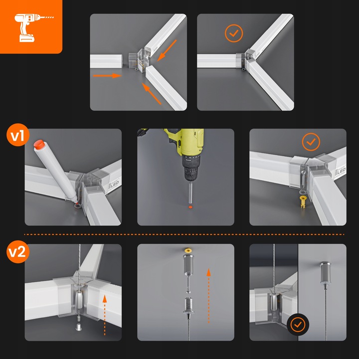 Lampa LED Hexagon Sufitowa Panel Oświetlenie Do Garaż Warsztat 298x209
