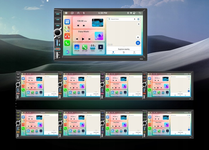 RADIO SAMOCHODOWE 2 DIN 4GB RAM ANDROID AUTO CARPLAY ANDROID 15 RDS