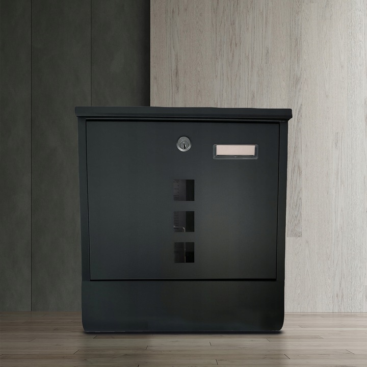 Skrzynka na Listy Gazety Pocztę Pocztowa Antracyt Duża Listowa A4 do