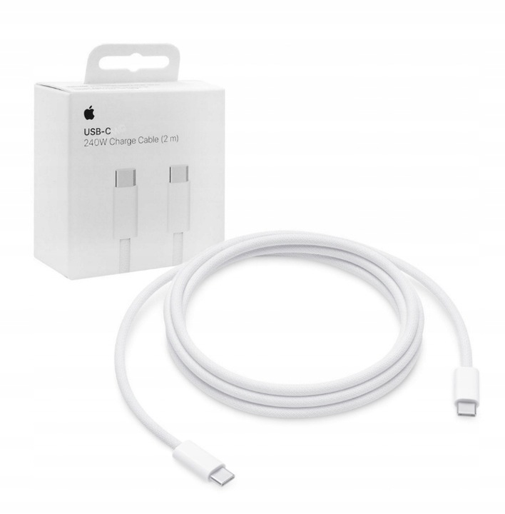 KABEL PRZEWÓD USB-C DO ŁADOWANIA 240 W 2 M DO IPHONE 15 16 APPLE ORYGINALNY