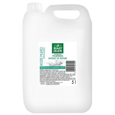 BIAŁY JELEŃ Mydło w płynie Kozie Mleko, zapas 5l