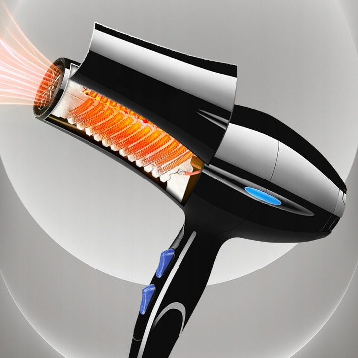 SUSZARKA DO WŁOSÓW z dyfuzorem jonizacja 2200W koncentrator zimny nawiew