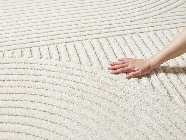 the carpet Everest Short Pile Rug, High-Low Effect, Panglao, Cream, 120x170