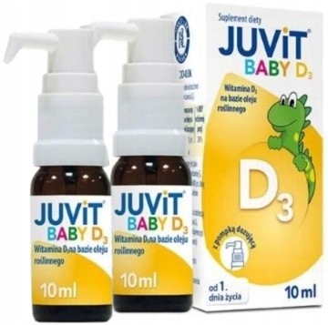 JUVIT D3 BABY witamina D3 dla niemowląt 2x10ml