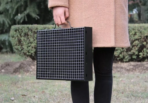 GRILL TURYSTYCZNY PRZENOŚNY WĘGLOWY SKŁADANY BBQ KEMPINGOWY WALIZKA