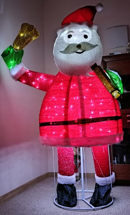 ŚWIĘTY MIKOŁAJ OZDOBA 180 cm 200 LED IP44 TIMER