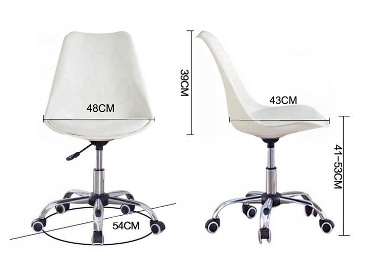 KRZESŁO SOA biurowe OBROTOWE do biurka białe