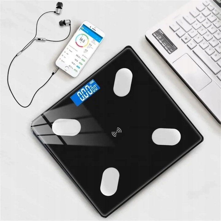 WAGA ŁAZIENKOWA ANALITYCZNA SLIM 180KG SMART+ 31w1 ANDROID iOS + CENTYMETR