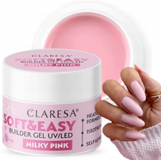 Claresa Soft&Easy Builder Gel Żel Budujący Milky Pink 45g
