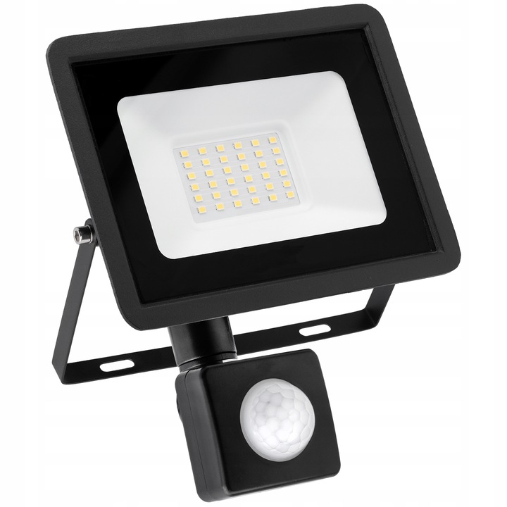 Naświetlacz LED 30W HALOGEN LAMPA REFLEKTOR z CZUJNIKIEM RUCHU IP65 SLIM