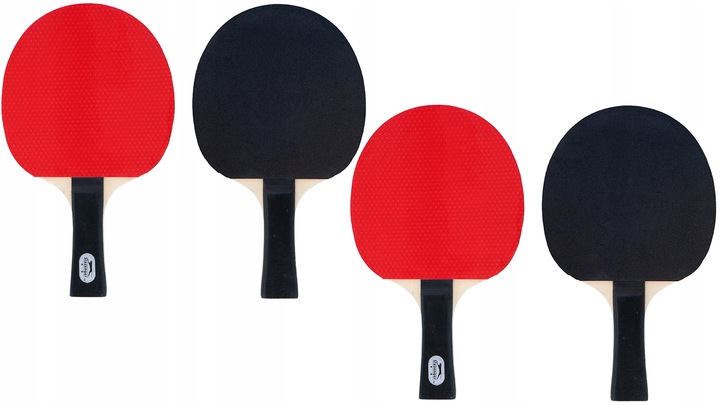 Zestaw do tenisa stołowego 4x RAKIETKA 10x PIŁKA