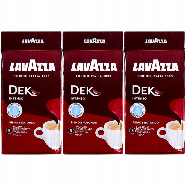 Kawa mielona bezkofeinowa LAVAZZA Dek Intenso bez kofeiny Intensywna 750g