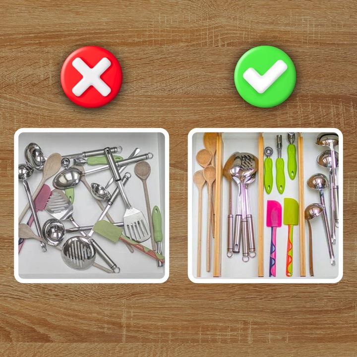 4x ORGANIZER WKŁAD DO SZUFLADY SZUFLAD SZAFY PRZEGRÓDKA SEPARATOR PODZIAŁKA