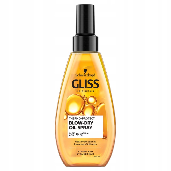 Gliss Liquid Silk szampon 400ml + balsam 200ml + Olejek termoochornny 150ml