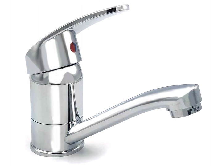 Bateria umywalkowa stojąca z ruchomą wylewką chrom obrotowa łaznienkowa