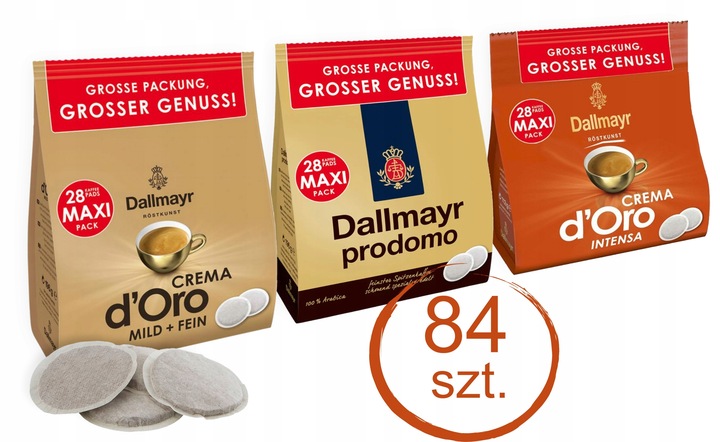 Kawa do SENSEO Dallmayr 84 pads saszetki