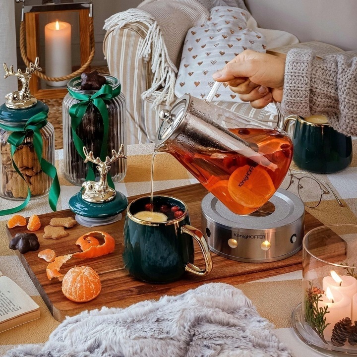 DZBANEK do HERBATY ZAPARZACZ z Podgrzewaczem DUŻY Konighoffer Tibi 1,3L