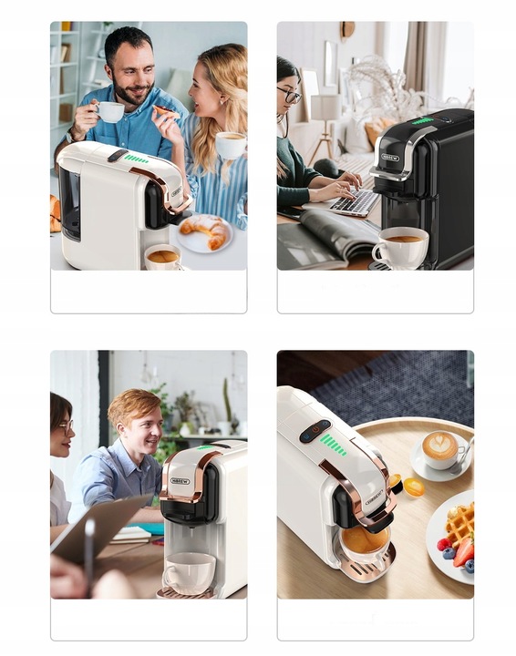 HiBREW H2B 5w1 Multi Capsule Ekspres do kawy 5w1 19Bar Wskaźnik LED