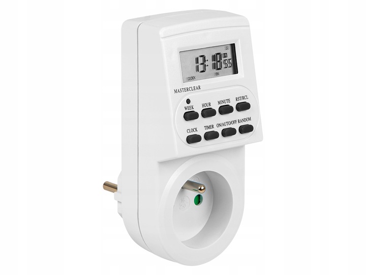 PROGRAMATOR CZASOWY ELEKTRONICZNY WŁĄCZNIK CYFROWY LCD WYŁĄCZNIK TIMER 7DNI