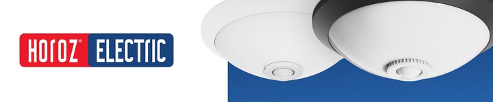 HOROZ Plafon Lampa Sufitowa z Czujnikiem Ruchu i Zmierzchu 360° 2xE27