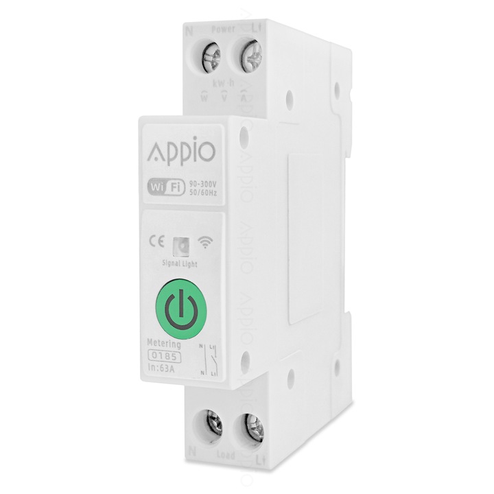 LICZNIK PRĄDU NA SZYNĘ DIN PRZEKAŹNIK POMIAR PODLICZNIK WiFi TUYA