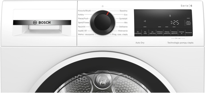 Suszarka do ubrań Bosch WQG1417GPL 9kg Serie 6 Pompa ciepła AutoDry