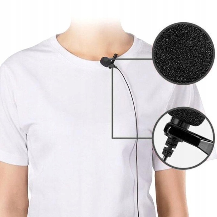 Mikrofon krawatowy z klipsem do telefonu USB-C uniwersalny mikrofon